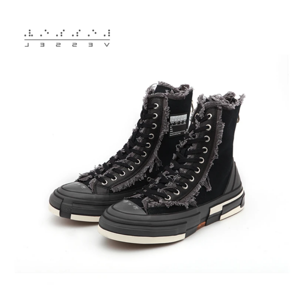 Giày xVESSEL G.O.P. Highs for Yohji Yamamoto Black FN-E03-062-1 - Ảnh 2