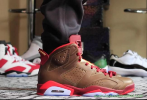 Alternative view of Giày Nike Jordan 6 Retro 'Cigar' 384664-250