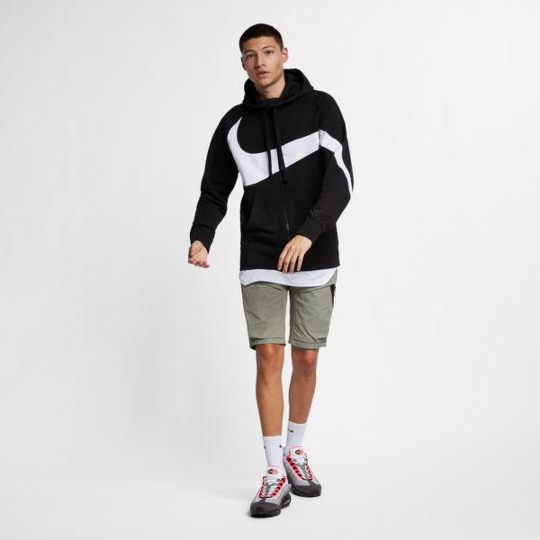 Áo Nike Sportswear Hoodie Black White AR3084-010 - Ảnh 4