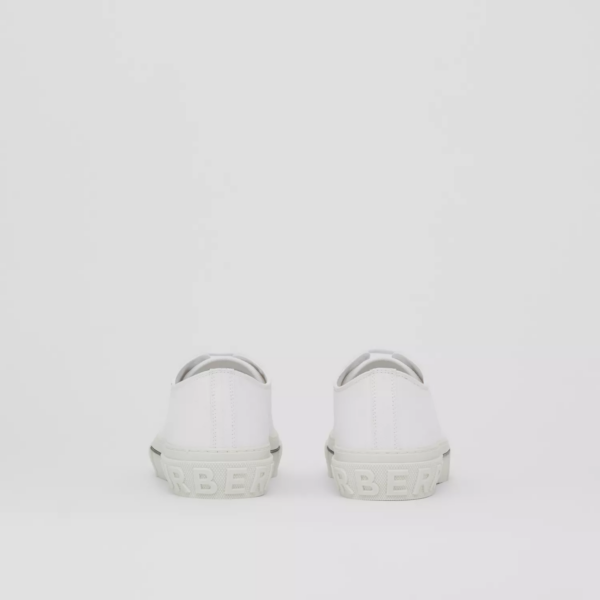 Giày Burberry Logo Detail Cotton 'Neutral White' 80523401 - Ảnh 2