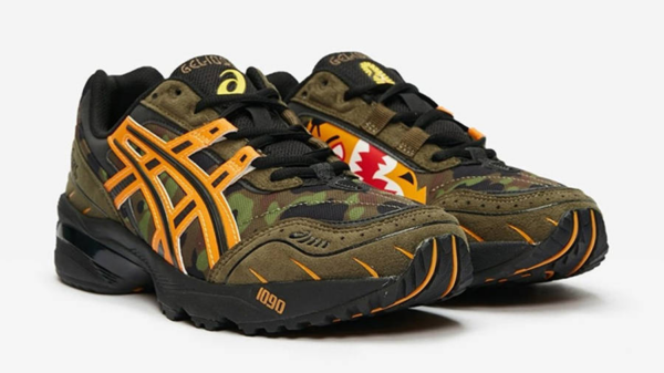 Giày Asics BAPE x Gel 1090 'Camo' 1023A061-200 - Ảnh 3