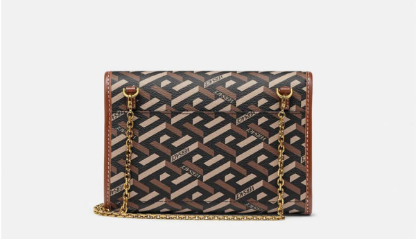 Túi Versace La Greca Signature Shoulder Black Caramel 1002054-1A01444-5B17V - Ảnh 4