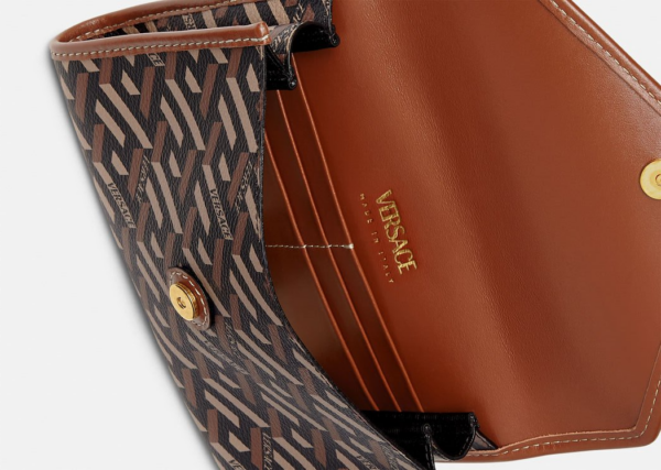 Túi Versace La Greca Signature Shoulder Black Caramel 1002054-1A01444-5B17V - Ảnh 5
