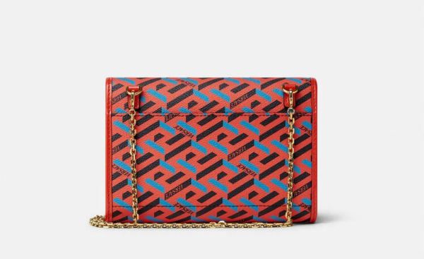 Túi Versace La Greca Signature Pouch Blue Red 1002054-1A01444-5R08V - Ảnh 4