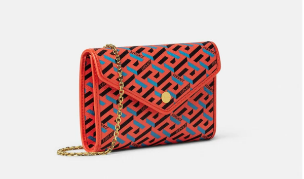 Túi Versace La Greca Signature Pouch Blue Red 1002054-1A01444-5R08V - Ảnh 3