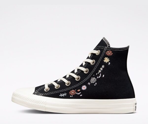 Giày Converse Chuck Taylor All Star 70s Hi Embroidery Florets 'Black White' - Ảnh 4