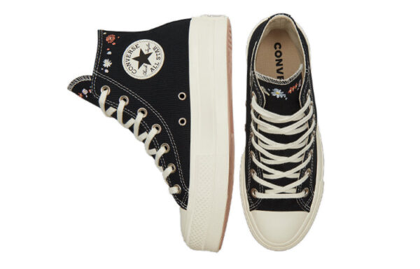 Giày Converse Chuck Taylor Floral Platform High Black Multi A01592C - Ảnh 2