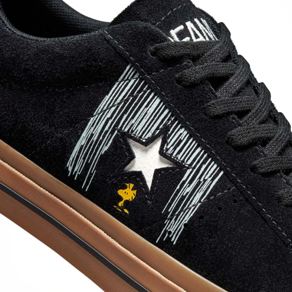 Giày Converse One Star x Peanuts 'Black' A01873C - Ảnh 6