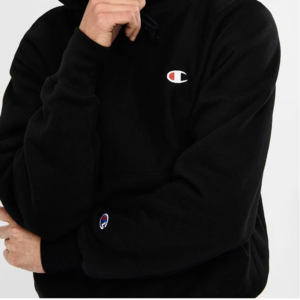 Alternative view of Champion Reverse Weave Hoodie Sweatshirt Black A1704H-BLK