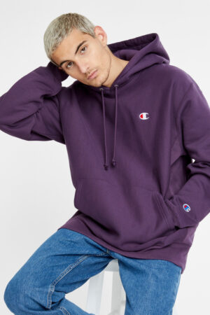 Alternative view of Champion Reverse Weave Hoodie Sweatshirt Purple A1704H-FVA
