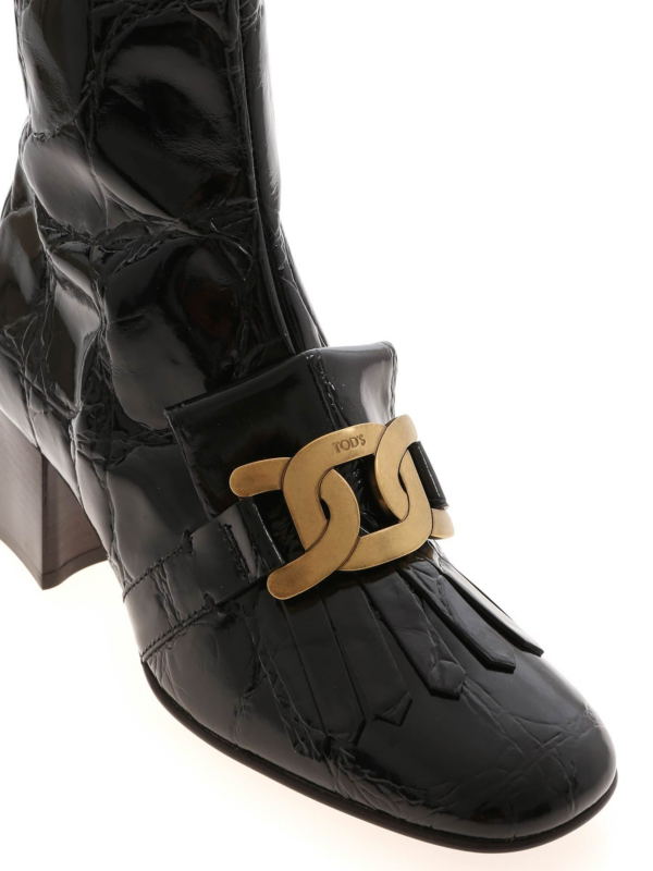 Giày Tod's  BLACK LEATHER ANKLE BOOTS XXW71C0DH90XLXB999 - Ảnh 4