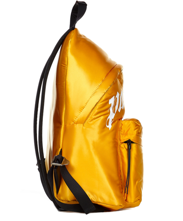 Túi Palm Angels Curved Logo Yellow Nylon Backpack PMNB012F21LEA0011801 - Ảnh 2