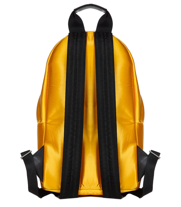 Túi Palm Angels Curved Logo Yellow Nylon Backpack PMNB012F21LEA0011801 - Ảnh 3
