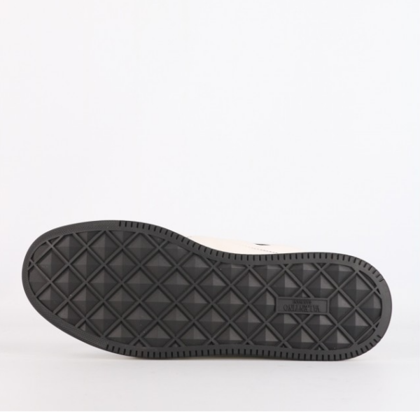 Giày Valentino One Stud Low Top Nappa White Black WY2S0E71-NWN-0N2 - Ảnh 4