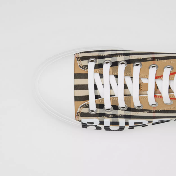 Giày Burberry Logo Print Vintage Check Beige - Ảnh 6