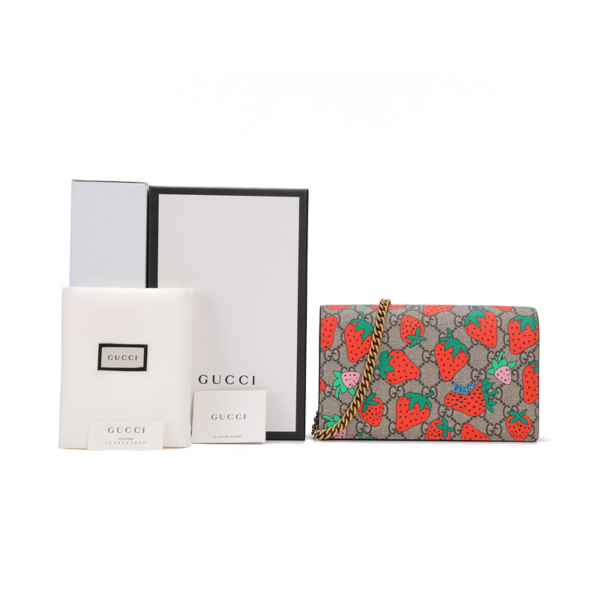 Túi Gucci Strawberry 573848 GZRAT 8483 - Ảnh 6