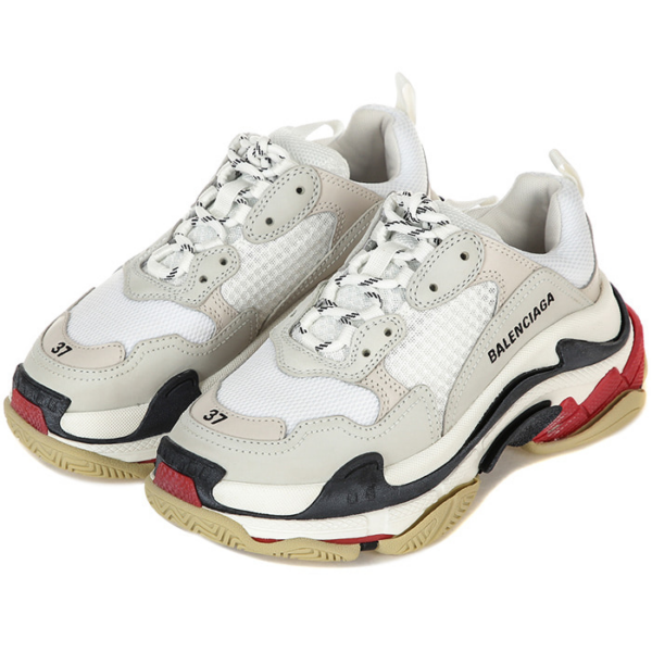 Giày Balenciaga Triple S White Black Red 2019 524037 W09E1 9000 - Ảnh 3