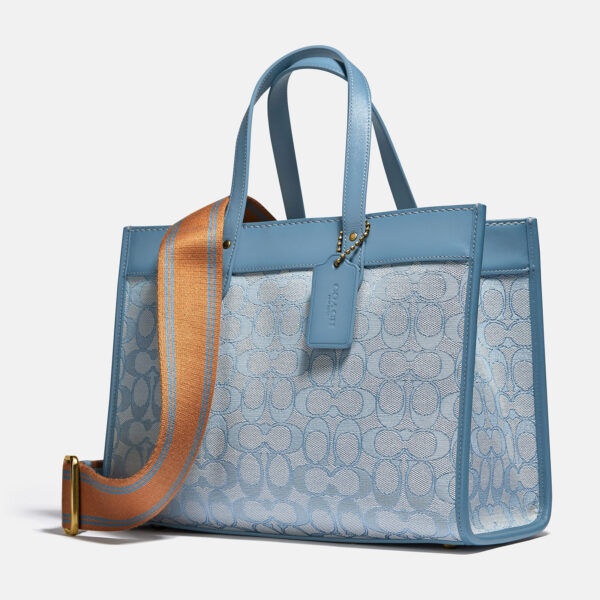 Túi Coach Womens Field Totte Bag 30 In Signature Jaccquard C3282 B4SBX - Ảnh 2