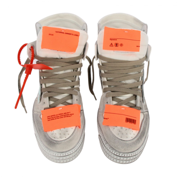 Giày Off-White Court High Iridescent FW19 OMIA065F19800039W-0118 - Ảnh 4