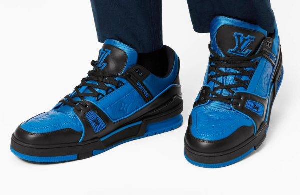 Giày Louis Vuitton Trainer 'Black And Blue' 1A8WF5 - Ảnh 4