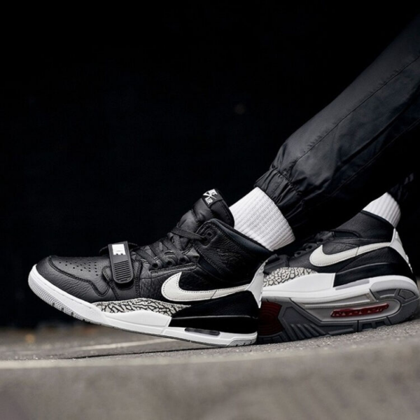 Giày Nike Air Jordan Legacy 312 GS 'Black Cement' AT4040-001 - Ảnh 2