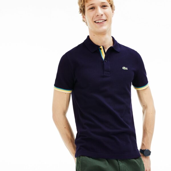 Áo Lacoste Polo Slim fit Petit Navy Blue PH4220-51-166 - Ảnh 3