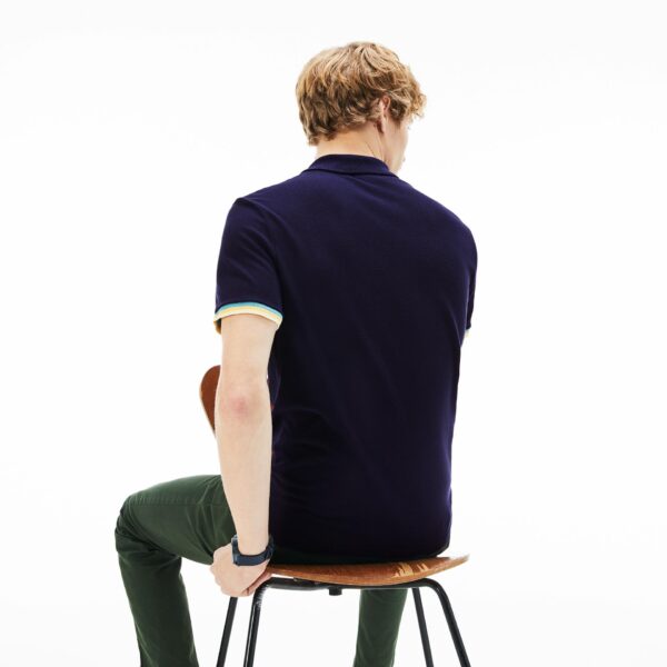 Áo Lacoste Polo Slim fit Petit Navy Blue PH4220-51-166 - Ảnh 4