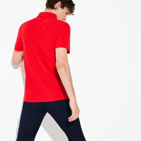 Áo Lacoste Polo SPORT Golf Striped Red DH8132-51-K2Q - Ảnh 4
