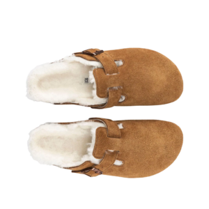 Dep Birkenstock Boston Shearling Suede 'Leather Mink' 1001140