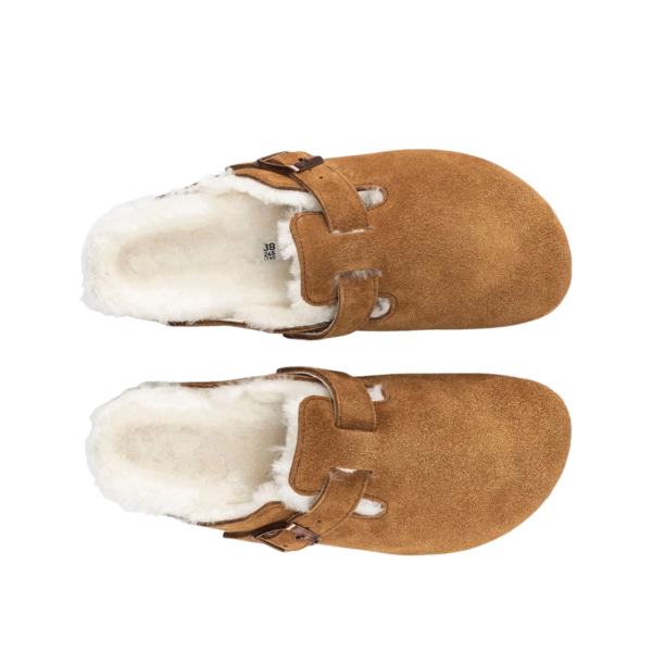 Dep Birkenstock Boston Shearling Suede 'Leather Mink' 1001140