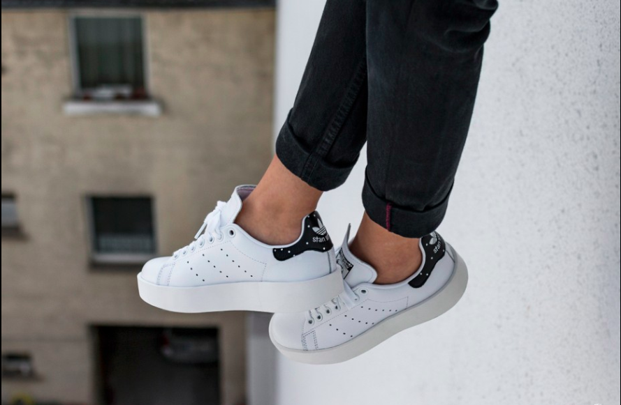 Giày Adidas Stan Smith Bold Black 'Dot' BA7771 - Ảnh 5