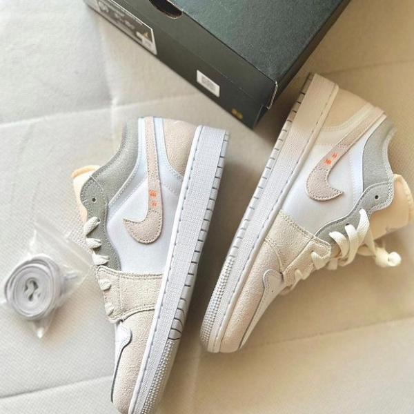 Giày Nike Air Jordan 1 Low SE GS Craft ‘Inside Out’ DQ3727-100 - Ảnh 7