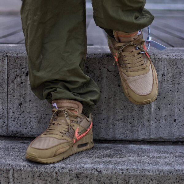 Giày Nike Off-White x Air Max 90 'Desert Ore' AA7293-200 - Ảnh 2