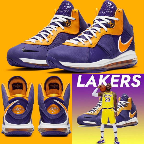 Giày Nike LeBron 8 'Lakers' DC8380-500 - Ảnh 3