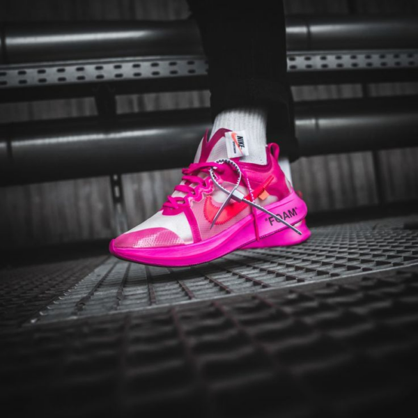 Giày Nike Off-White x Zoom Fly SP 'Tulip Pink' AJ4588-600 - Ảnh 4