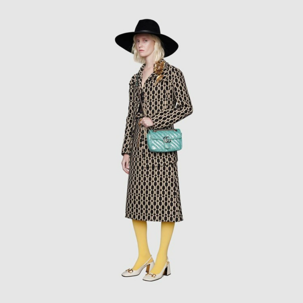 Túi Gucci GG Marmont Mini Bag Mint 446744-9SYWP-3367 - Ảnh 4