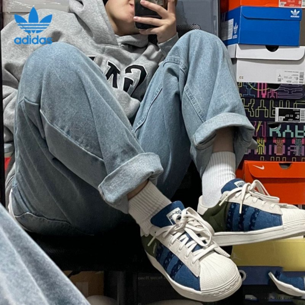 Giày Adidas Superstar 'Blue Green' H04295 - Ảnh 4