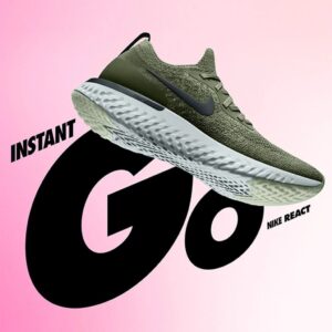 Alternative view of Giày Nike Epic React Flyknit Olive AQ0070-300