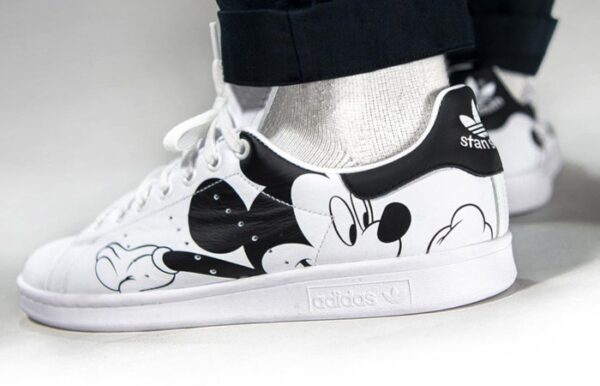 Giày Adidas Mickey Mouse x Stan Smith 'Black' FW2895 - Ảnh 7