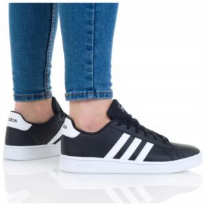 Alternative view of Giày Adidas Grand Court K 'Black' EF0102