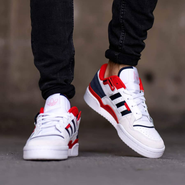 Giày Adidas Forum Exhibit Low 'Cloud White Red' GZ5391 - Ảnh 3