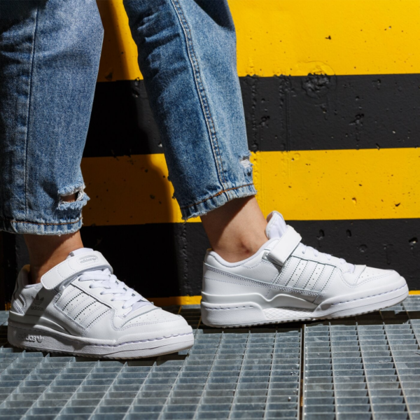 Giày Adidas Forum Low J 'Triple White' FY7973 - Ảnh 4
