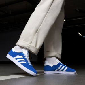 Giay Adidas Gazelle 'Blue Cloud White Gold Metallic' GX2207