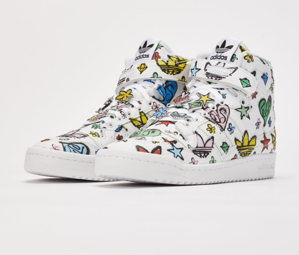 Giày Adidas Jeremy Scott Forum 84 High 'White Graffiti' HQ1128 - Ảnh 3