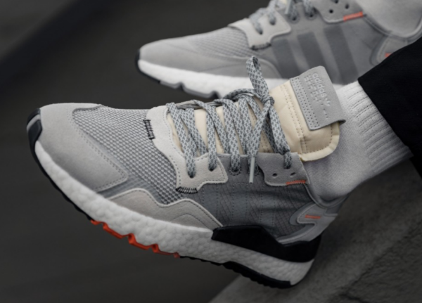 Giày Adidas Nite Jogger J Grey Orange DB2808 - Ảnh 6