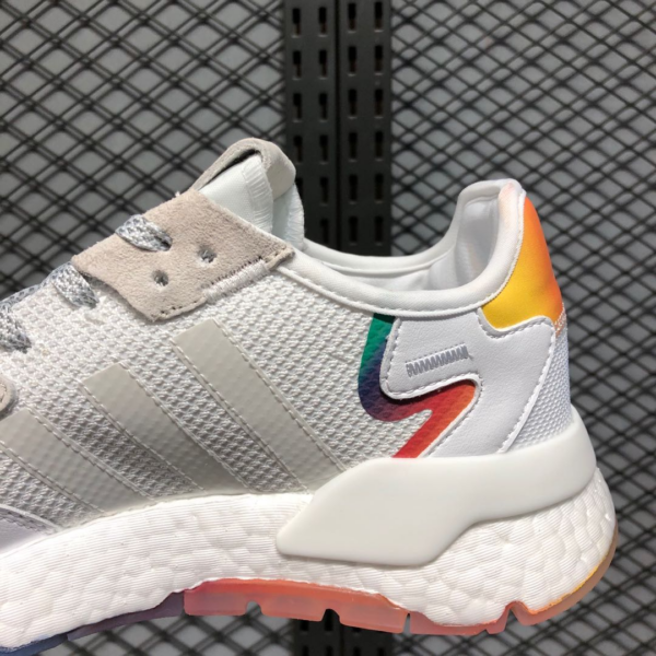 Giày Adidas Nite Jogger 2020 Boost Cloud White Rainbow FV4544 - Ảnh 4
