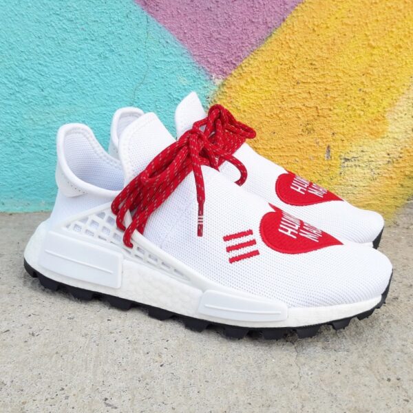 Giày Adidas NMD HU Pharrell Human Made White Red EF7223 - Ảnh 2