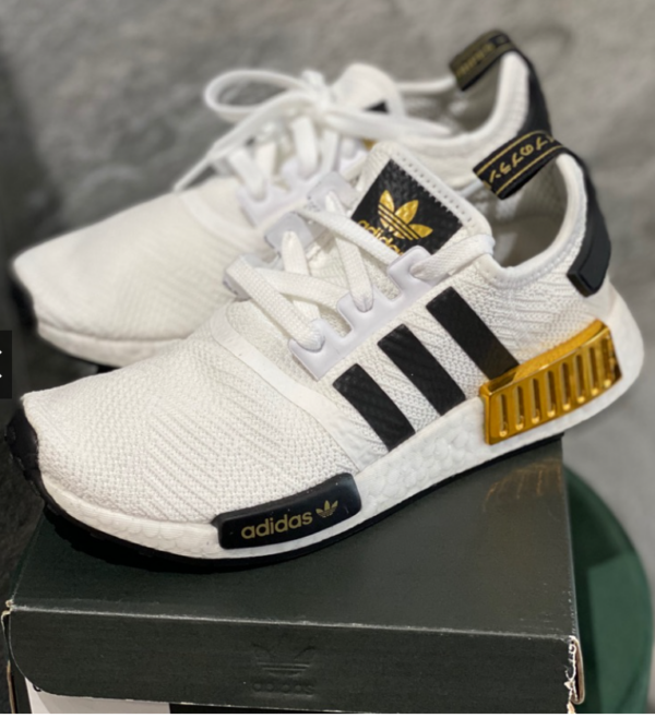 Giày Adidas NMD_R1 J 'White Gold Metallic' EG5665 - Ảnh 2