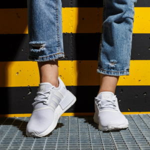 Giay Adidas NMD R1 Refined J 'White Grey' H02334