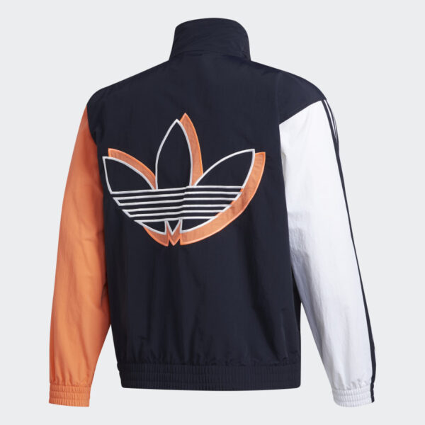 Áo Adidas Shadow Trefoil Windbreaker Legend Ink Signal Coral FM1537 - Ảnh 6